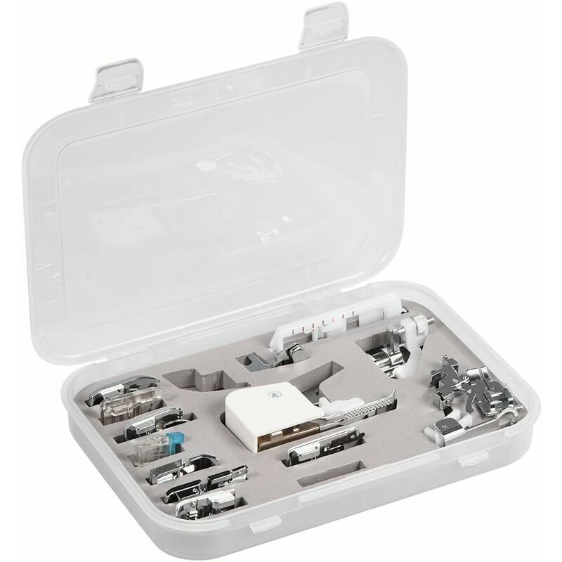 15pcs Sewing Machine Presser Feet Set Walking Foot Kit for Brother Singer Household Sewing Machine