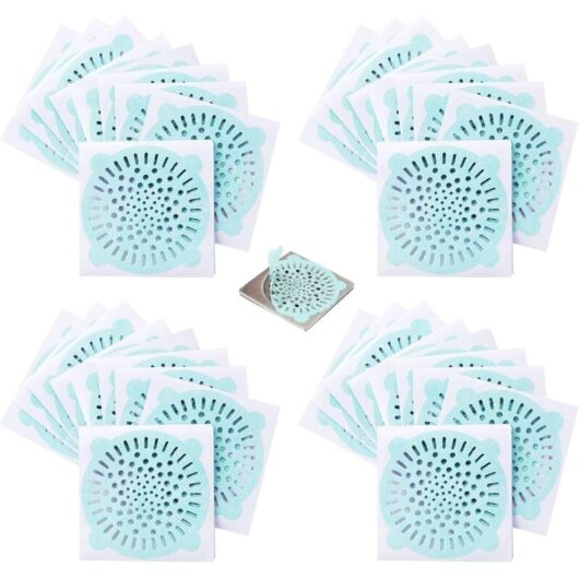 40 Pieces Shower Hair Filter Shower Hair Catcher Sink Filter Floor Drain Filter Bathtub Sink Filter Sewer Strainer Drain Protector Filter for