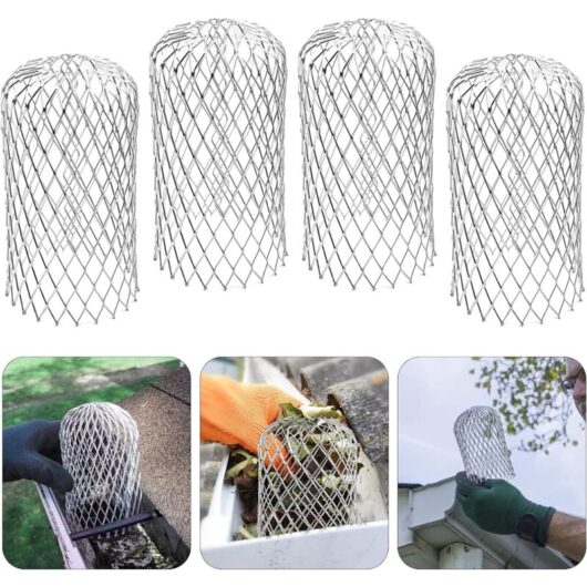 4x 8.5x16cm Aluminum Gutter Screens, Gutter Filters, Gutter Guard Grilles, for Gutters Sewer Defoliation Roof