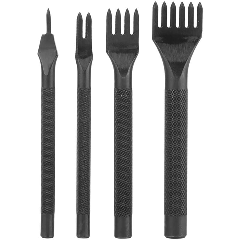 4pcs Leather Hole Punch, Sewing Tools for Leather Craft, Punching Tools, Claw Hole Punch, Sewing( teeth 1+2+4+6)