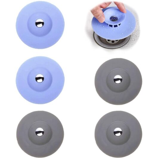 Longziming - 5 Pack ufo Pressure Floor Drain, Drain Plug, Kitchen Floor Drain, Bathtub Plug, Sewer Floor Drain