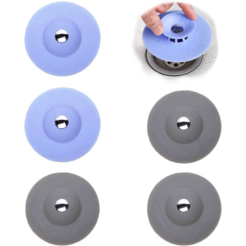 Longziming - 5 Pack ufo Pressure Floor Drain, Drain Plug, Kitchen Floor Drain, Bathtub Plug, Sewer Floor Drain