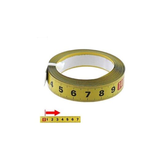 Memkey - Metric Tape Measure 1-5 Meter Self Adhesive - with Tape for Carpenters and Home Use - Sewing Machine Sticker (5m)