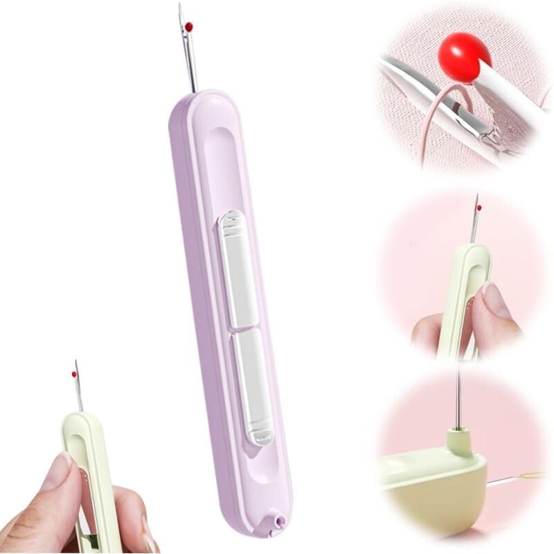 Ccykxa - 2 in 1 Needle Threader Plug-in Needle Threader Retractable Needle Threader Thread Removal Tool for Hand Sewing Knitting Embroidery and