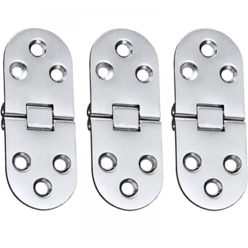 Piece of alloy table hinges (silver), stainless steel folding door hinge for drawer, table, desk, sewing machine, silver, YMYNY