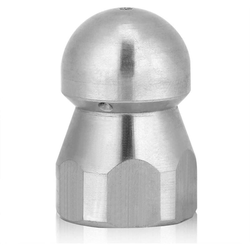 High Pressure Water and Sewer Cleaning Nozzle Stainless Steel Washer Attachment for Pipe Fitter and Drainer 3/8in