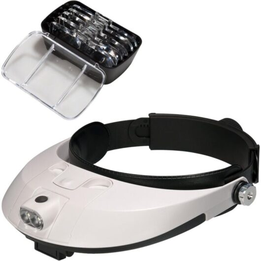 Head Magnifying Glass with led Lamp Magnifying Glass Magnifying Glass for Repair, Jewelry, Sewing, Crafts, Circuit Board Monitoring