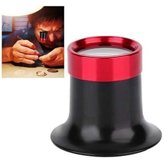 Watchmaker Loupe, 10x Aluminum Alloy Eyepiece Magnifier Repair for Reading All Precision Work Repairs Sewing