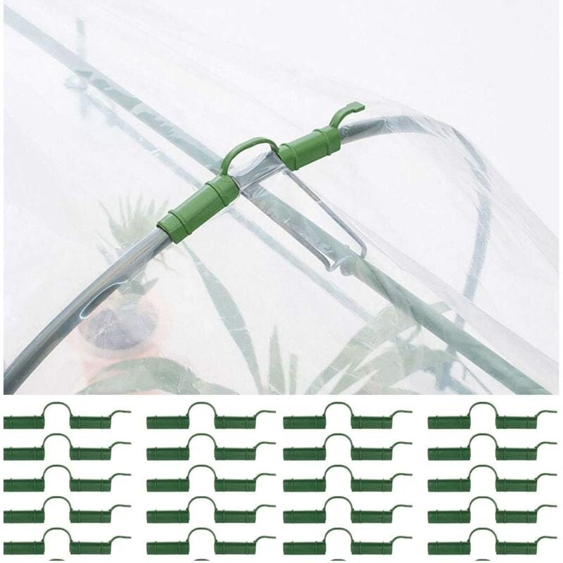 20pcs Greenhouse Clamps, Greenhouse Frame Pipe Clamps, Greenhouse Film Clamps, Greenhouse Clamps, Greenhouse Pipe Clamps, Shade Net Clamps, 11mm