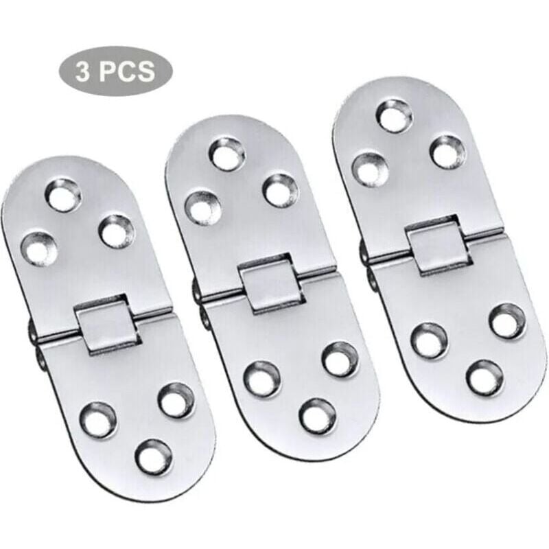 3PCS Alloy Table Hinges Stainless Steel Hinges Door Folding Flap Hinges Table Hinges Folding Hinges Alloy Flip Hinges For Drawer Table Desk Sewing