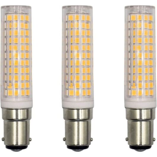 BA15D LED Bulb, Energy Saver Base 15W, For Refrigerator/Sewing Machine/Table Lamp AC230V, Pack of 3 (warm white 3000K) [Energy Class A+]