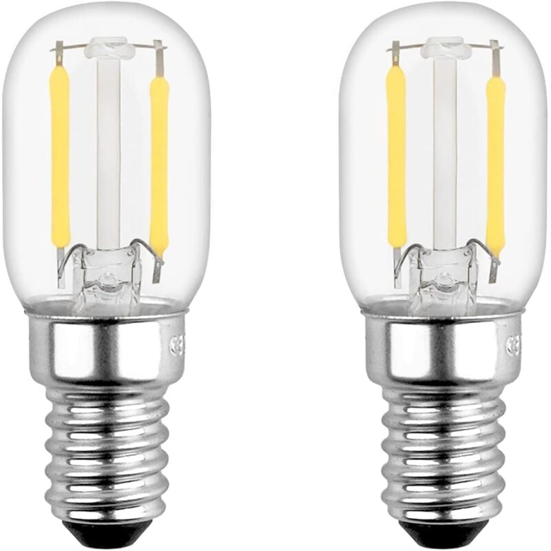 E14 1W LED Refrigerator Light Bulb, T22, 15W E14 Incandescent Equivalent, Warm White 2700K, 230V, Small E14 LED for Fridge/Salt Lamp/Children's Night