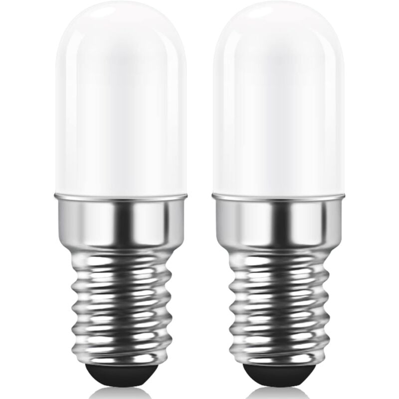 E14 LED Refrigerator Light Bulb, 1.5W Equivalent to 15W, Warm White 3000K, Fridge Light Bulb, Salt Lamp, Sewing Machine, Non-Dimmable, Pack of 2