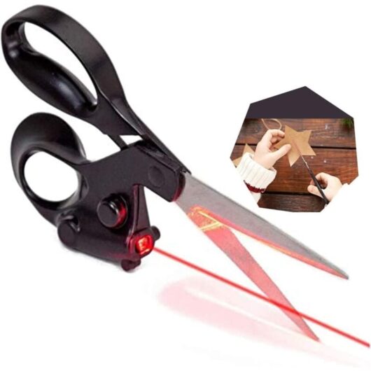 Laser Sewing Scissors, Professional Laser Guided Sewing Scissors, Infrared Positioning Scissors for Home Needlework, Clothing Sewing