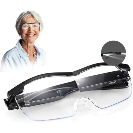 Magnifying Glass with 2 LEDs, Aooeou Reading Magnifiers 250% Magnification Magnifying Glass, Illuminated Magnifying Glass for Reading, All Precision