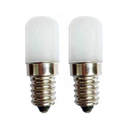 Memkey - 2 Pack] E14 Small 2W led Screw Bulb Replace 20W Halogen Lampshade, Cool White Light 6000K 180lm Non-Dimmable for Refrigerator/Sewing