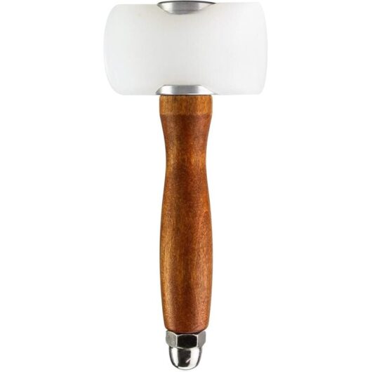 Nylon Mallet for Leather Carving, Leather Hammer with Wooden Handle, Leather Tools for Sewing, Carving, Punching and Stamping