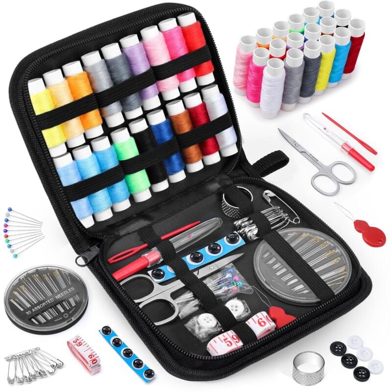 Sewing Kit, Premium Sewing Accessories Sewing Set with Carrying Case, Practical Complete Sewing Kit Mom Gift Grandma Gift for Home, Travel, Emergency