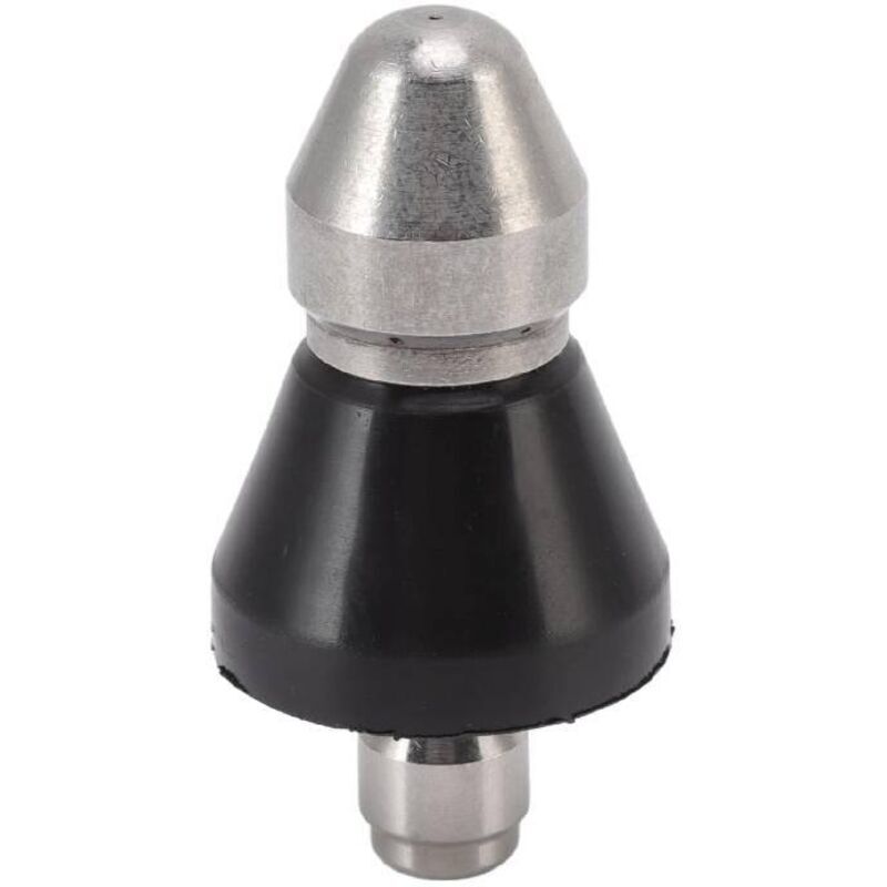 High-Pressure Sewer Pipe Cleaning Nozzle, G1/4 Stainless Steel Pipe Unclogging Nozzle, Sewer Pipe Dredging and Cleaning Tools, 1 Front Jet and 6 Rear