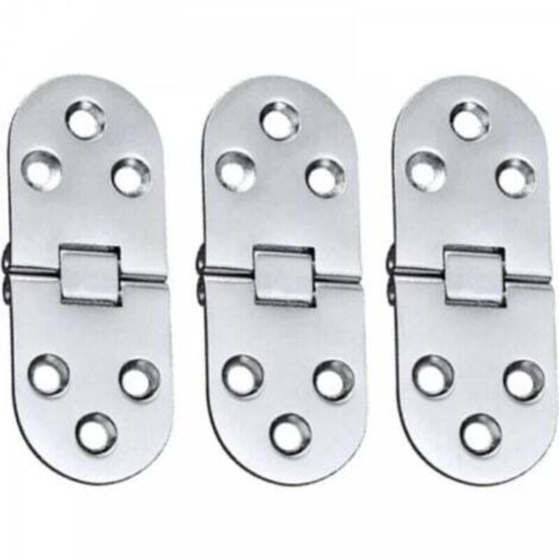 3 PCS Alloy Table Hinges Stainless Steel Door Folding Flap Hinges Table Folding Hinges Alloy Flip Hinges for Drawer Table Desk Sewing Machine Silver