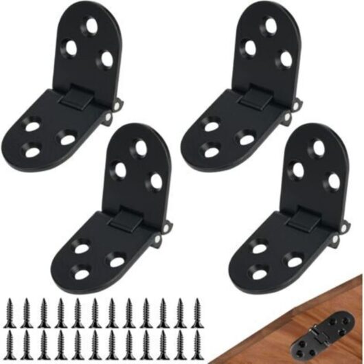 4 Pieces Foldable Door Flat Hinges, Folding Door Hinges, Flip Folding Hinge, Alloy Table Sewing Machine Drop Leaf Flip Hinge Av