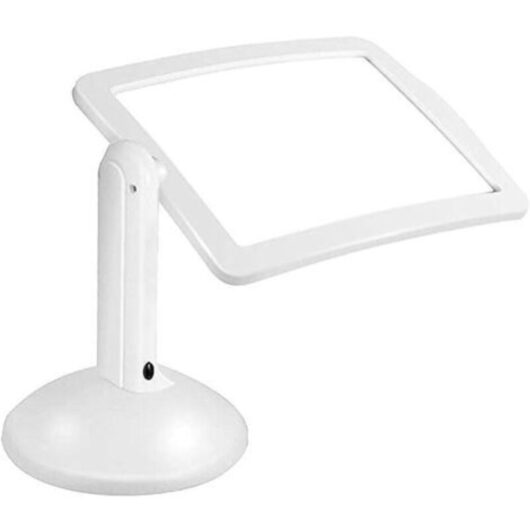 Rectangular magnifying glass with LED light for visually impaired seniors sewing jewelry reading