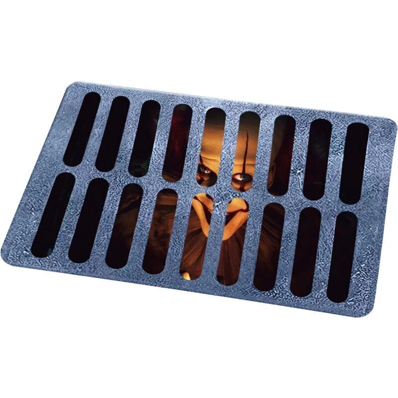 [NEVER USED] Halloween Doormat, Halloween Clown Doormat, Scary Sewer Clown Doormat, 3D Stereo Vision Horror Doormat, for Halloween Decoration