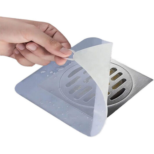 Silicone odor-absorbing mat for floor drains, silica gel drain plugs, odor-absorbing deodorizing cover, kitchen seal, 2-piece sewer deodorizer