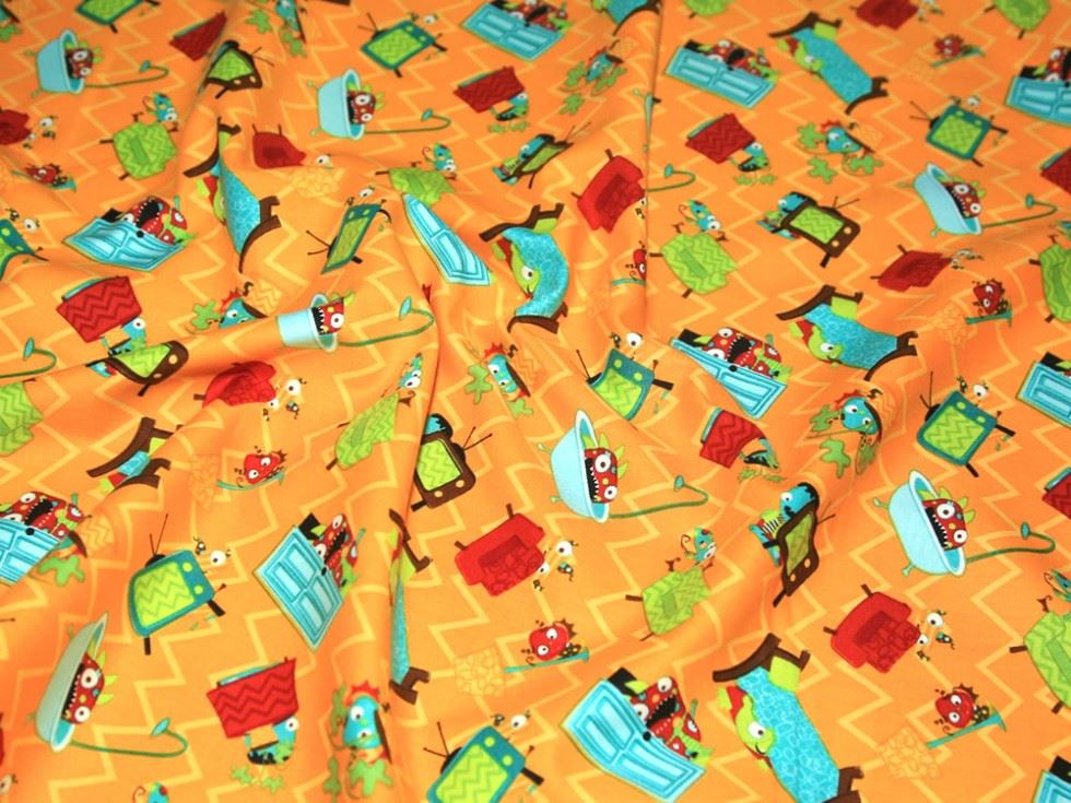 Camelot Fabrics 100% Cotton Poplin Fabric Orange