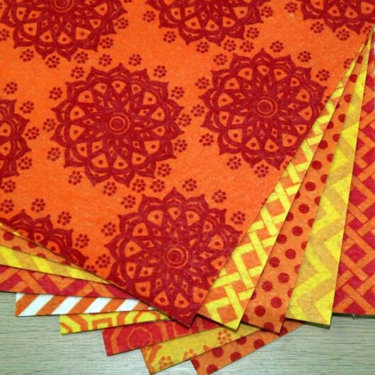 Camelot Fabrics Soft Felt Fabric Oranges