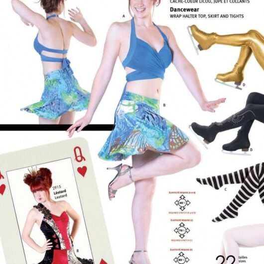 Jalie Paper Sewing Pattern 3027 Wrap Top Tights & Spiral Skirt