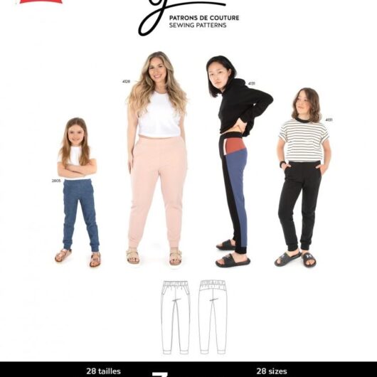 Jalie Paper Sewing Pattern 4238 Zoom Modern Joggers