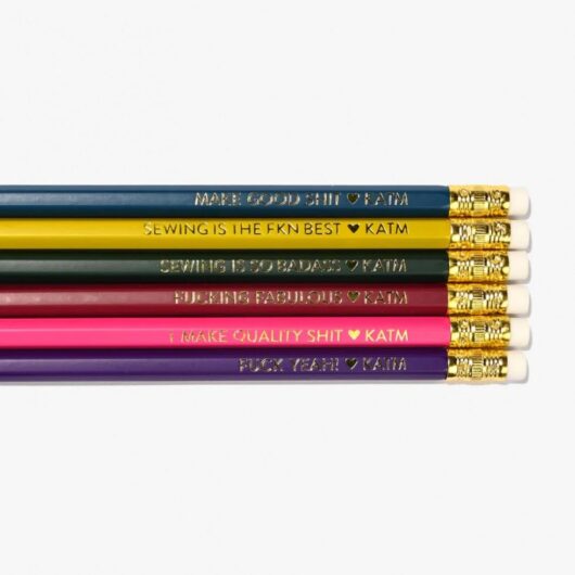 Kylie And The Machine Sweary Sewist Sewing Themed Pencils
