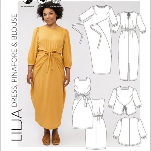 Named Clothing Paper Sewing Pattern Lilja Dress Pinafore & Blouse