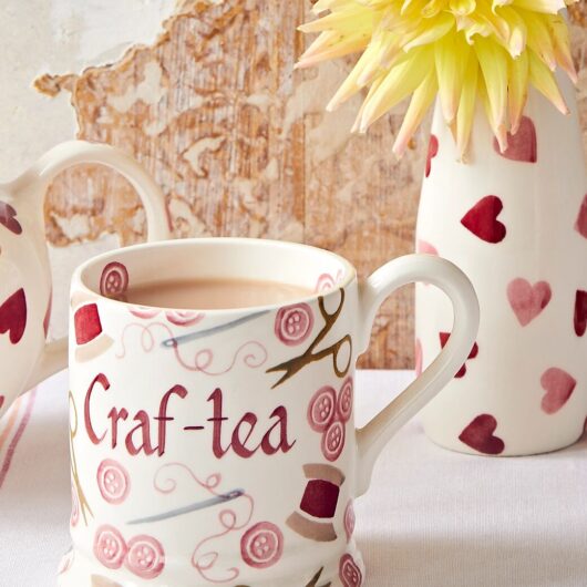 Personalised Pink Crafting 1/2 Pint Mug - Customise Your Own Pottery | Emma Bridgewater