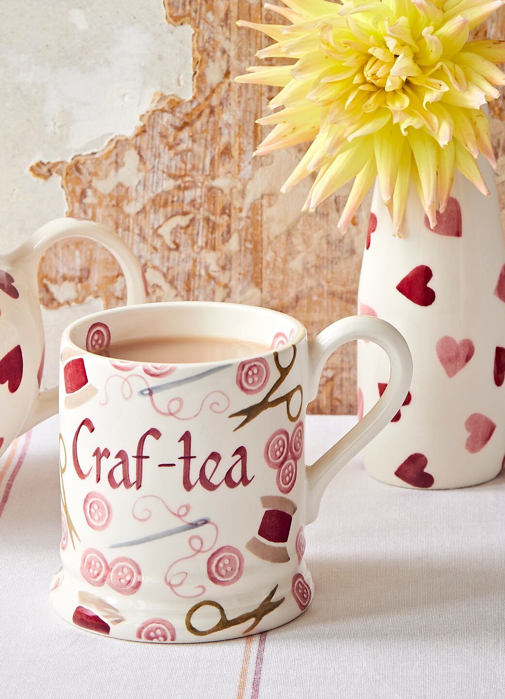 Personalised Pink Crafting 1/2 Pint Mug - Customise Your Own Pottery | Emma Bridgewater