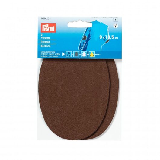 Prym Faux Nappa Leather Elbow Patches Dark Brown