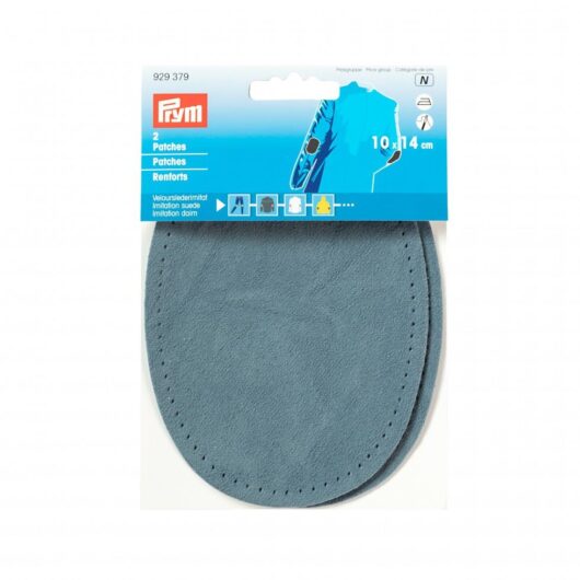Prym Imitation Suede Elbow Patches Medium Blue