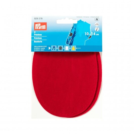 Prym Imitation Suede Elbow Patches Red