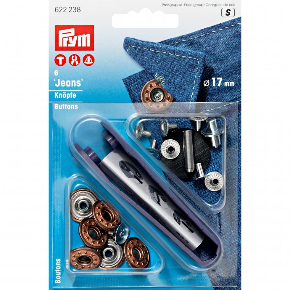 Prym Jeans Buttons Antique Bronze