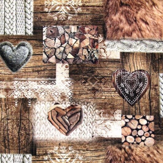 Stof France 100% Cotton Fabric Brown