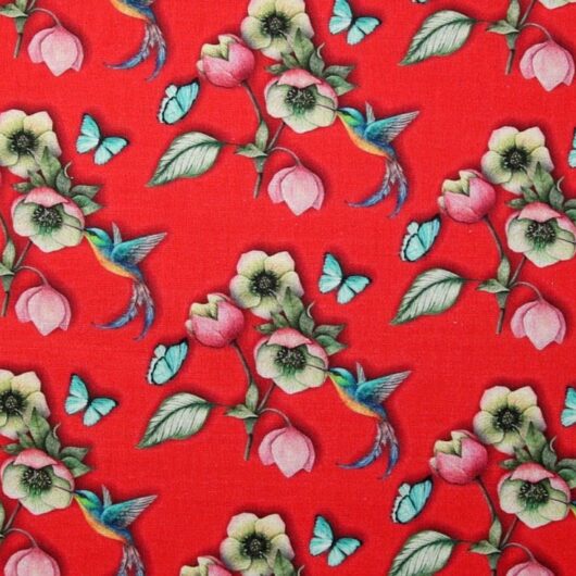 Stof France 100% Cotton Fabric Red