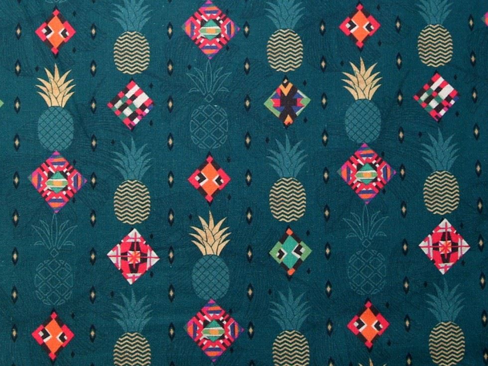 Stof France 100% Cotton Fabric Teal
