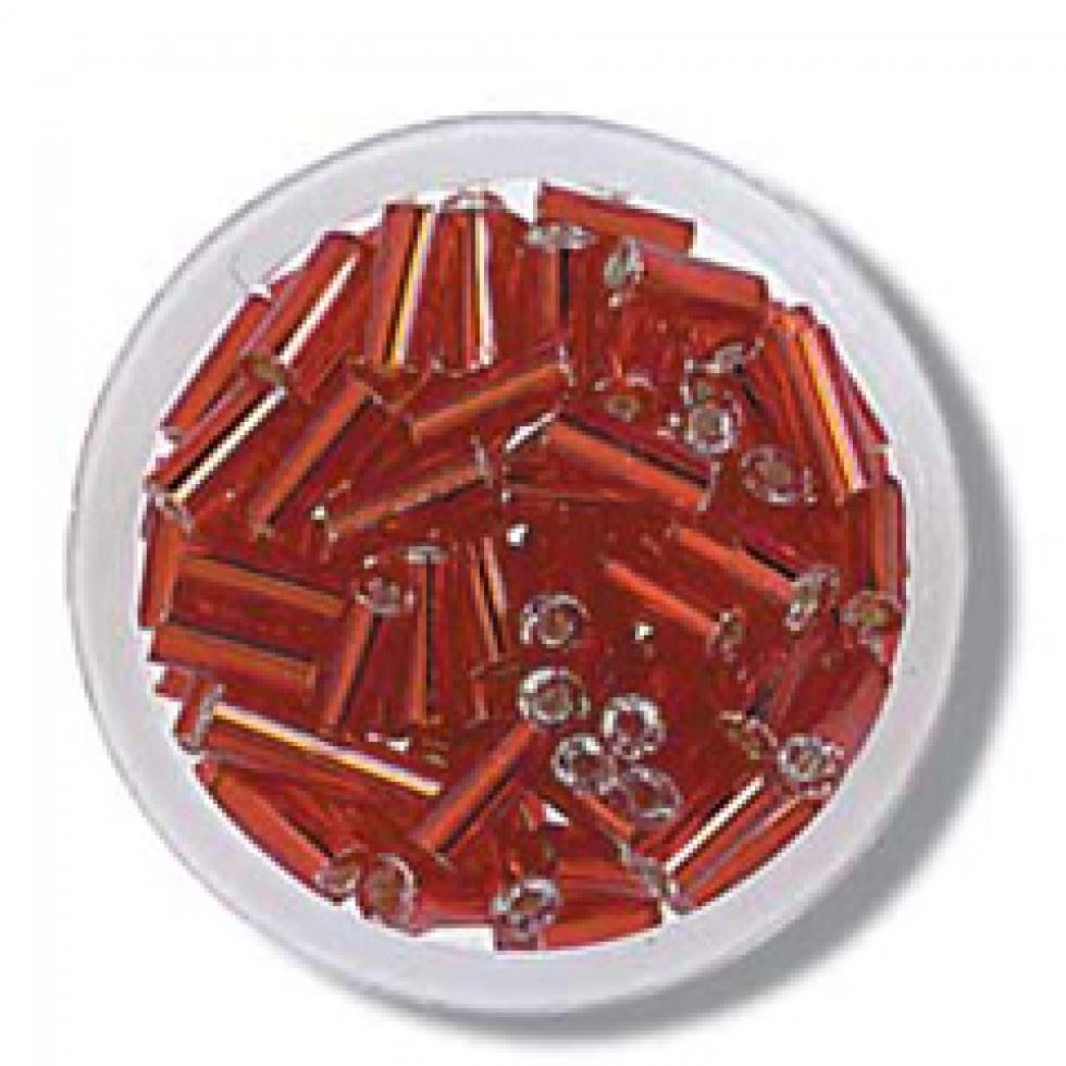 Trimits Glass Bugle Beads Bulk Pack (Value Pack of 3) Red